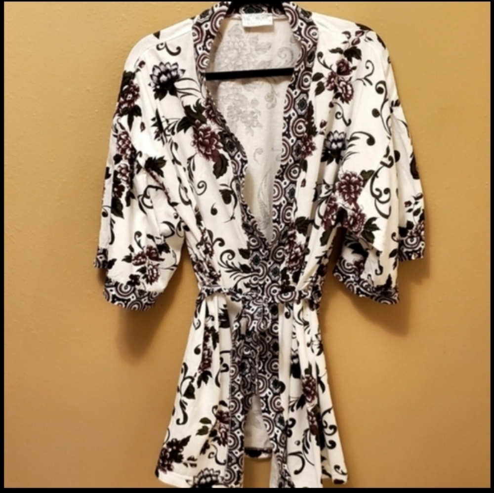Vintage Val Mode Lingerie Floral Robe Sleepwear/Loungewear